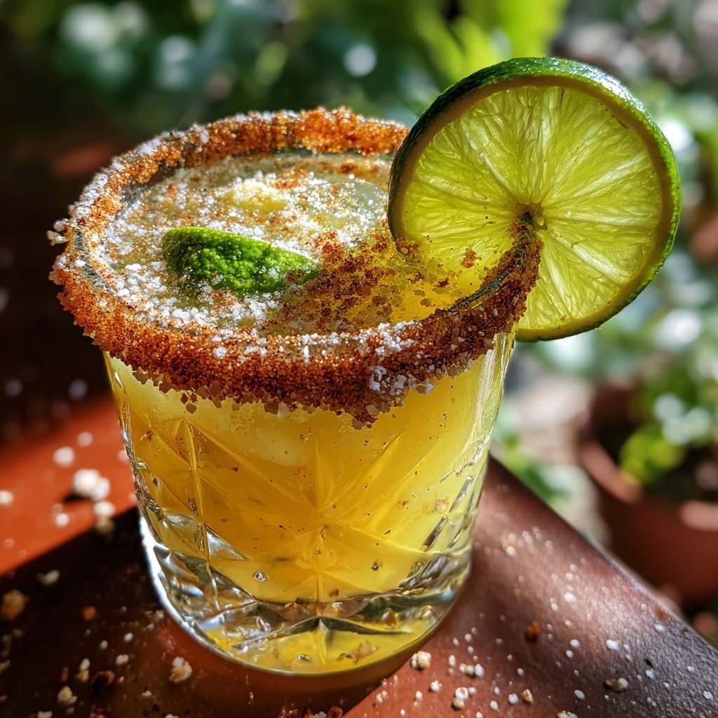 Christmas Margarita with Cinnamon Sugar Rim