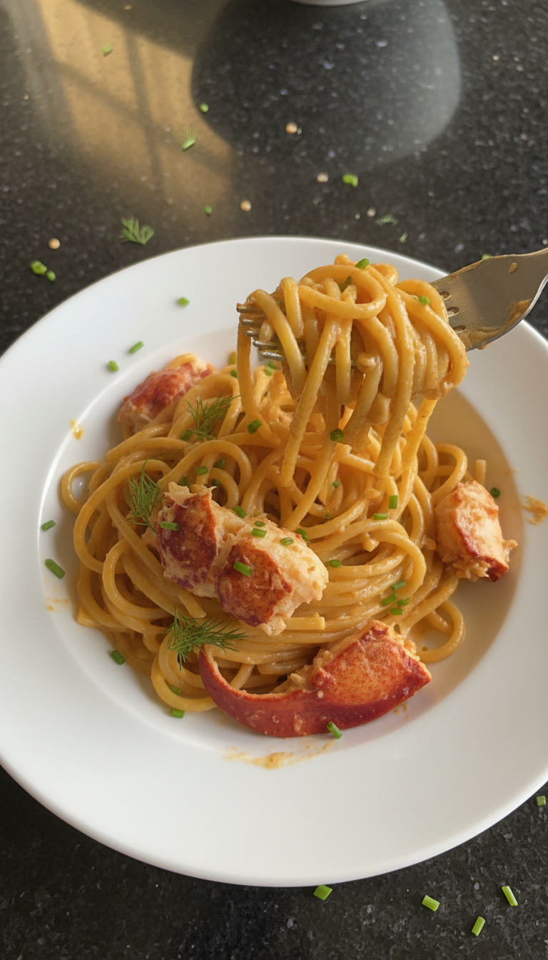Creamy Lobster Bisque Pasta