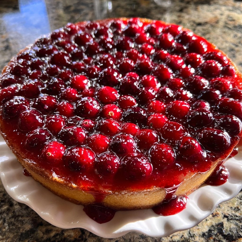 Cranberry Orange Tart with Glaze