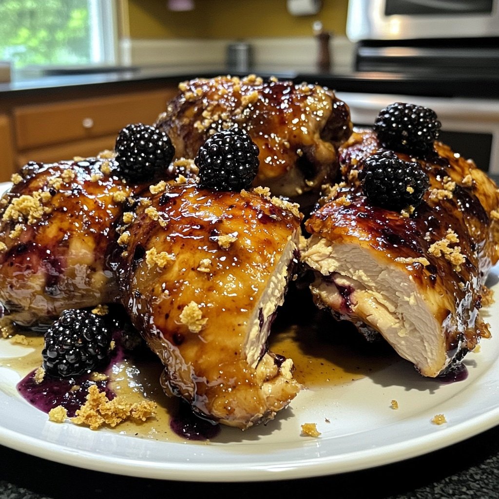 Blackberry Balsamic Glazed Chicken