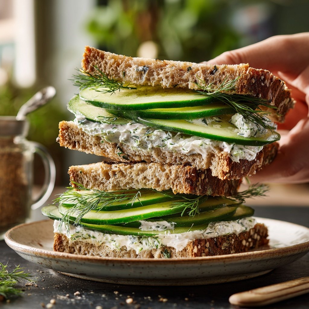 Cucumber Sandwiches with Fresh Dill
