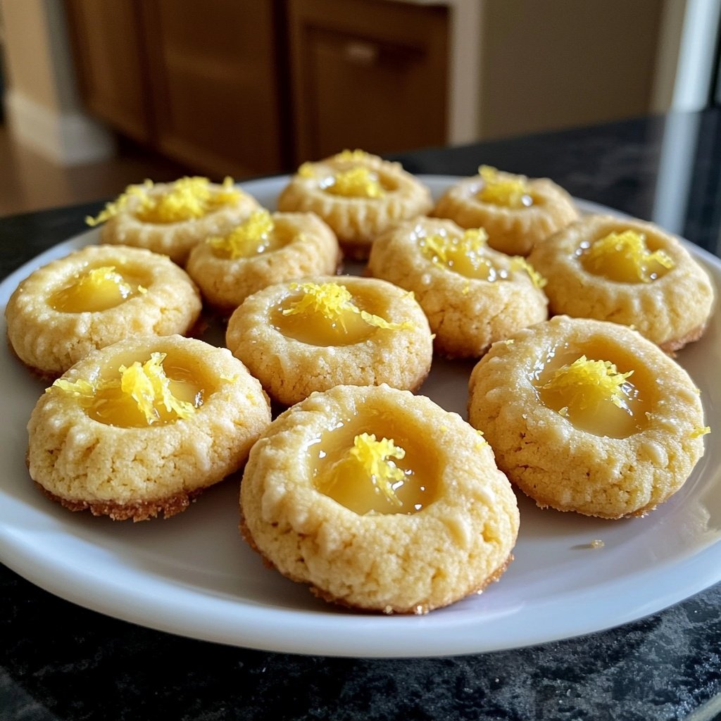 Lemon Zest Thumbprint Cookies