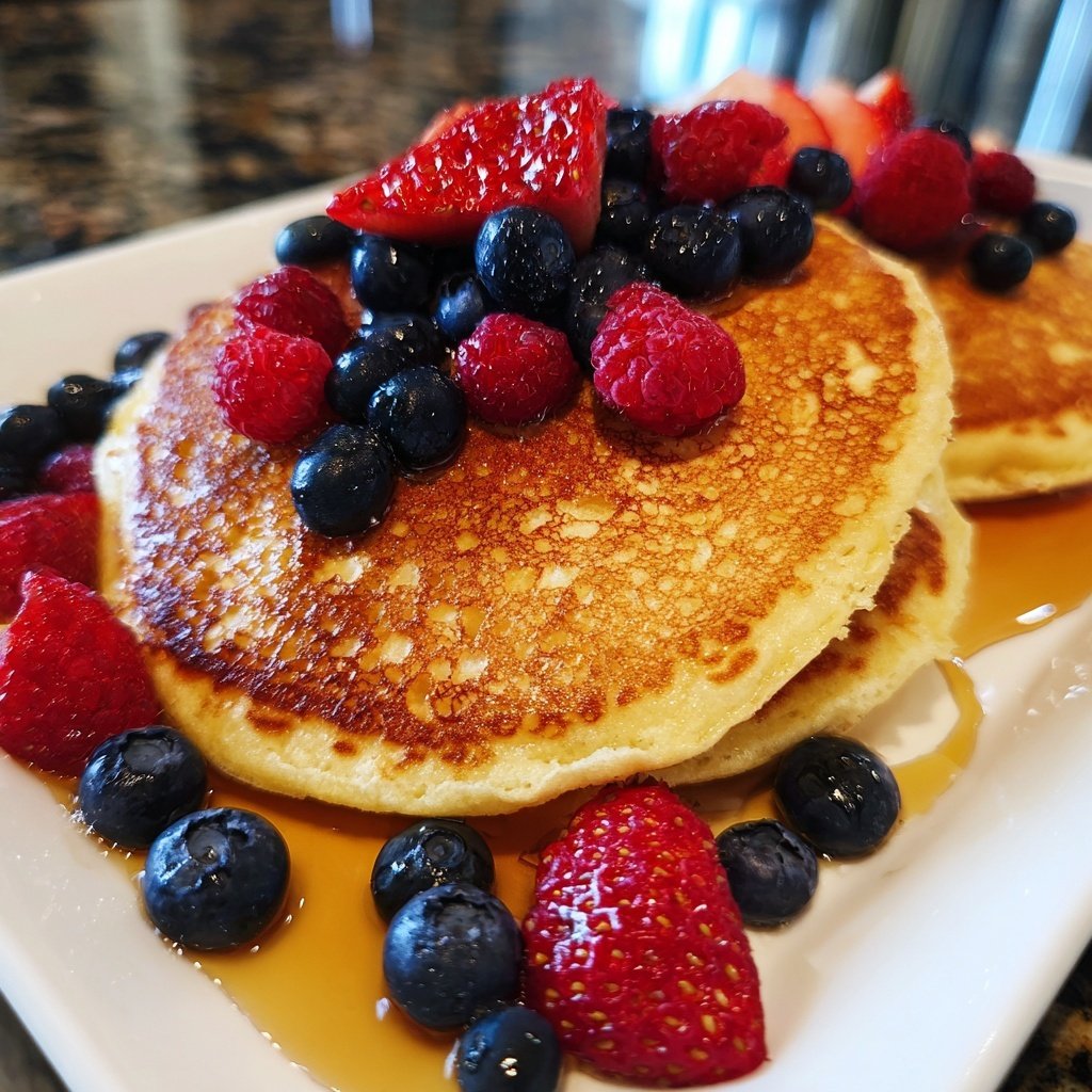 Biggest Loser Pancakes with Berries