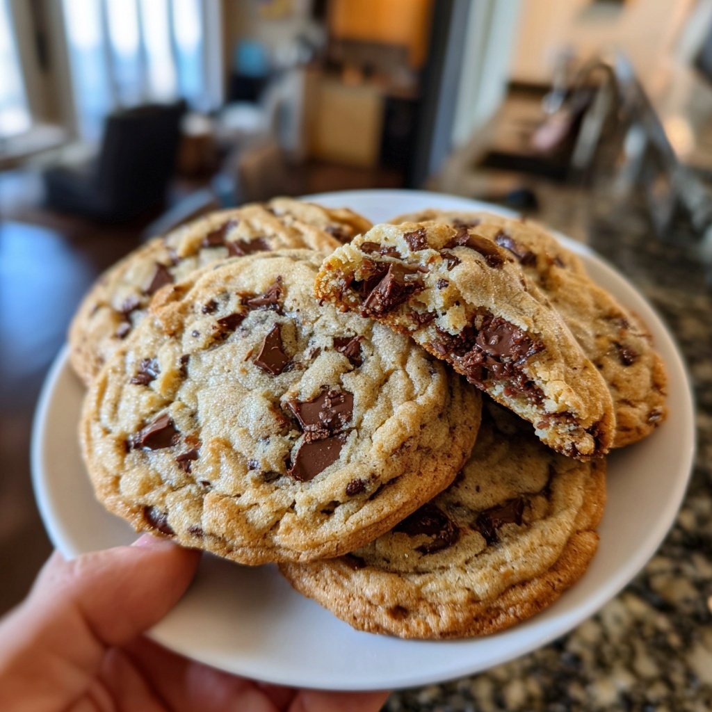 Brown Butter Sourdough Discard Chocolate Chip Cookies