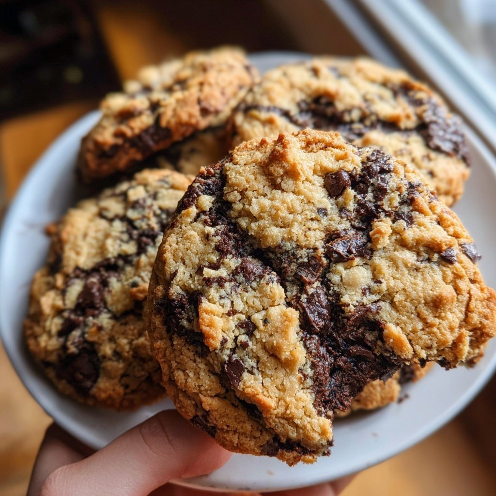 Chewy Chocolate Chip Marble Cookies