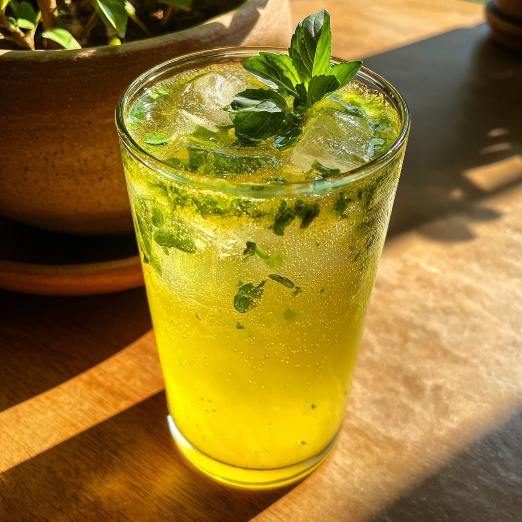Lemon Basil Infused Sparkling Water