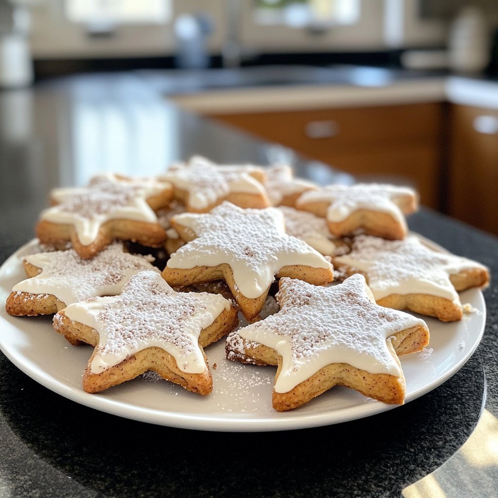 Chewy Cinnamon Star Cookies