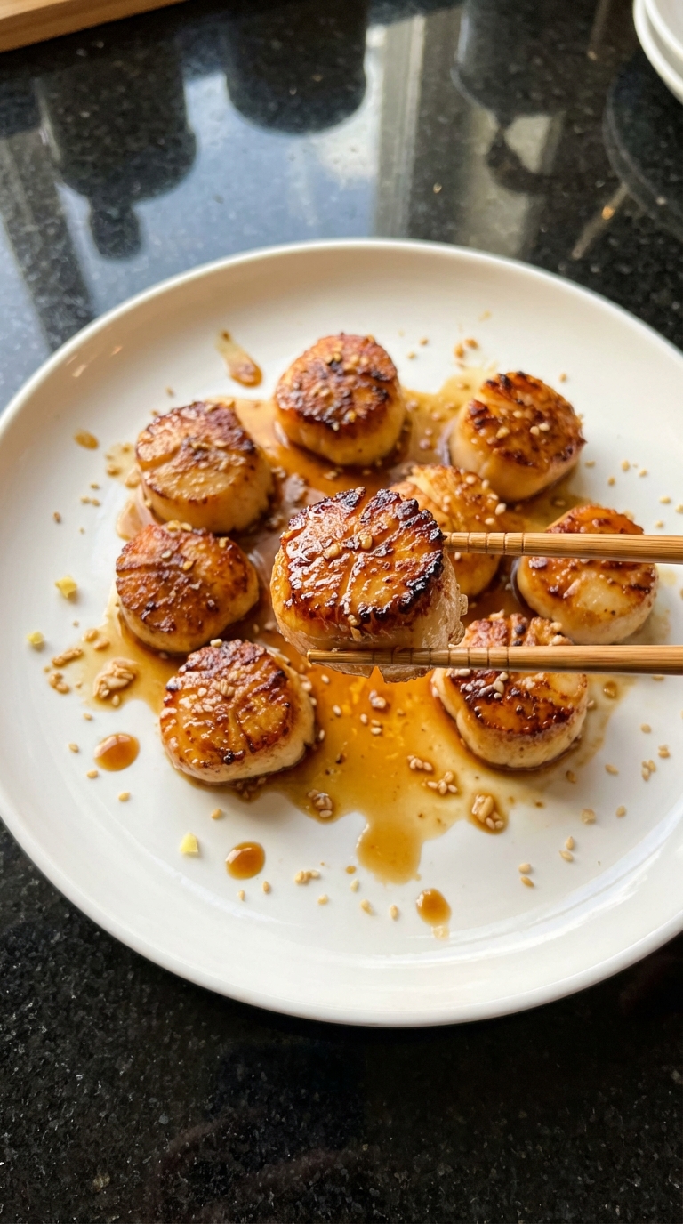 Sesame Ginger Seared Scallops