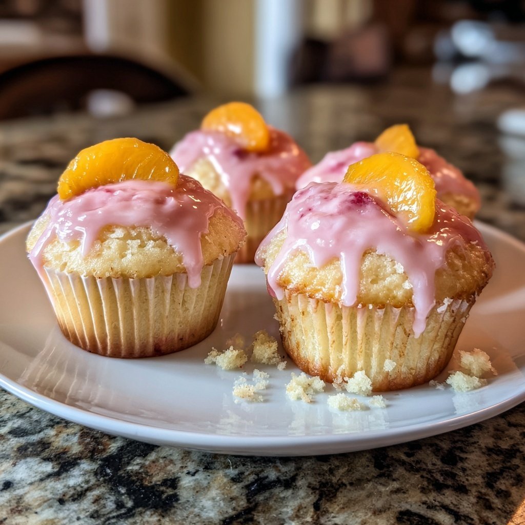 Peach Melba Cupcake Creation