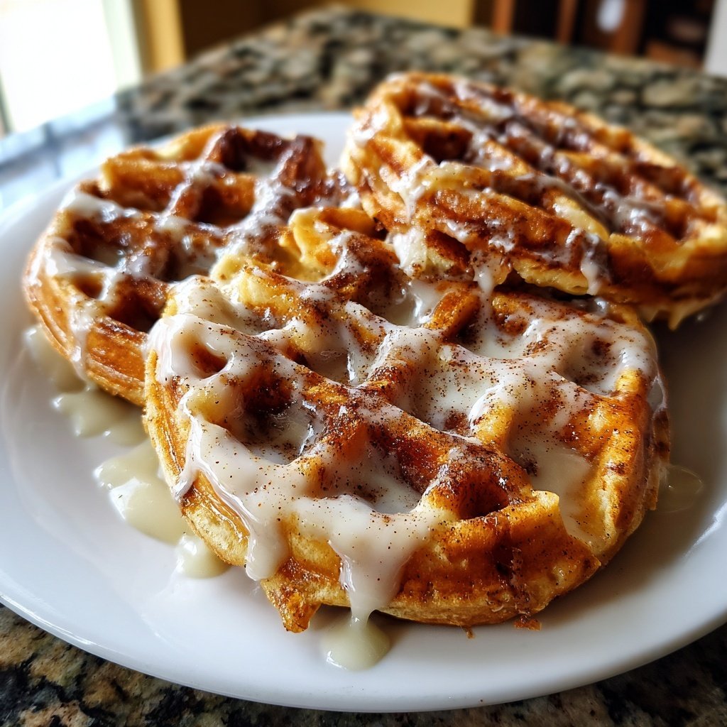 Cinnamon Roll Waffles Recipe