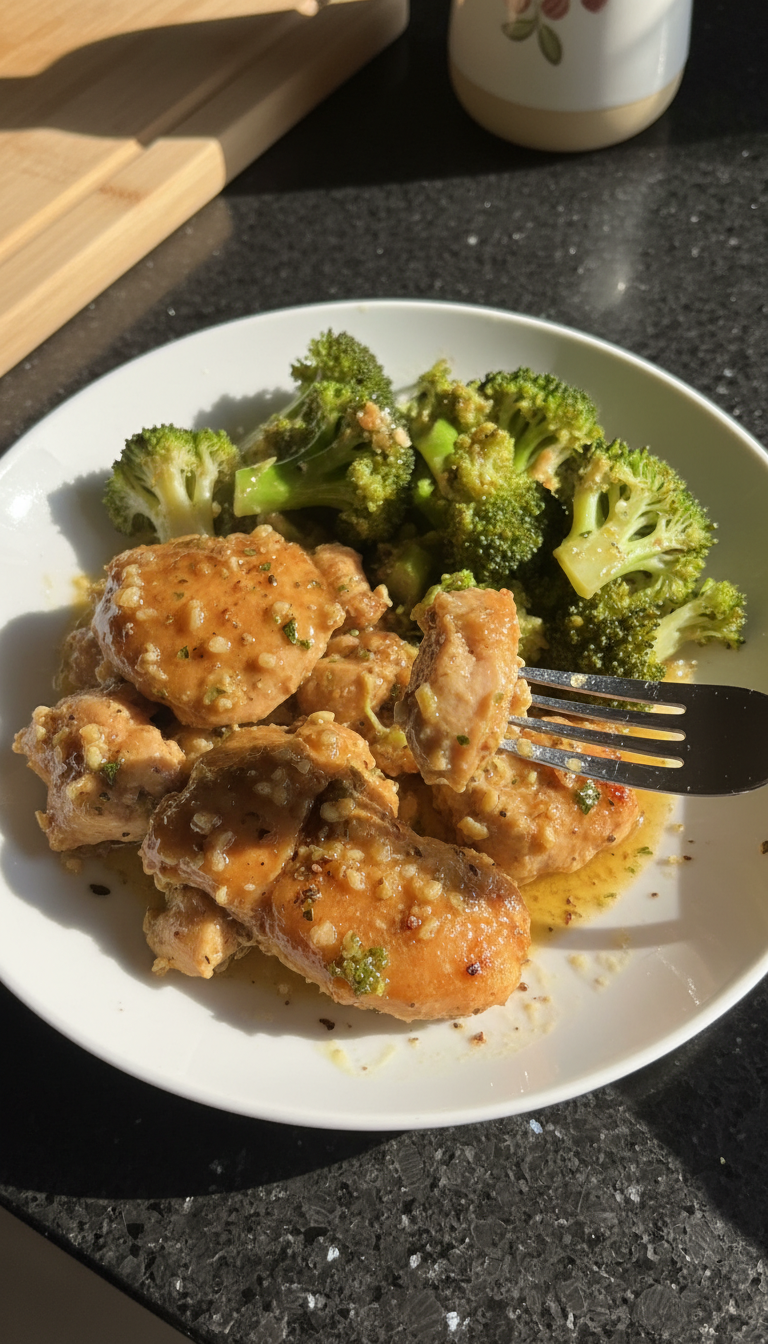 Garlic Butter Chicken and Broccoli