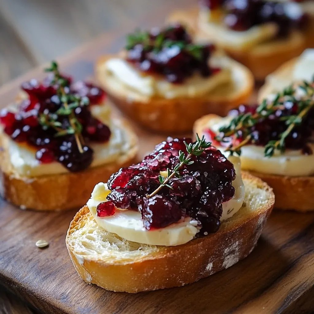 Cranberry and Brie Crostini