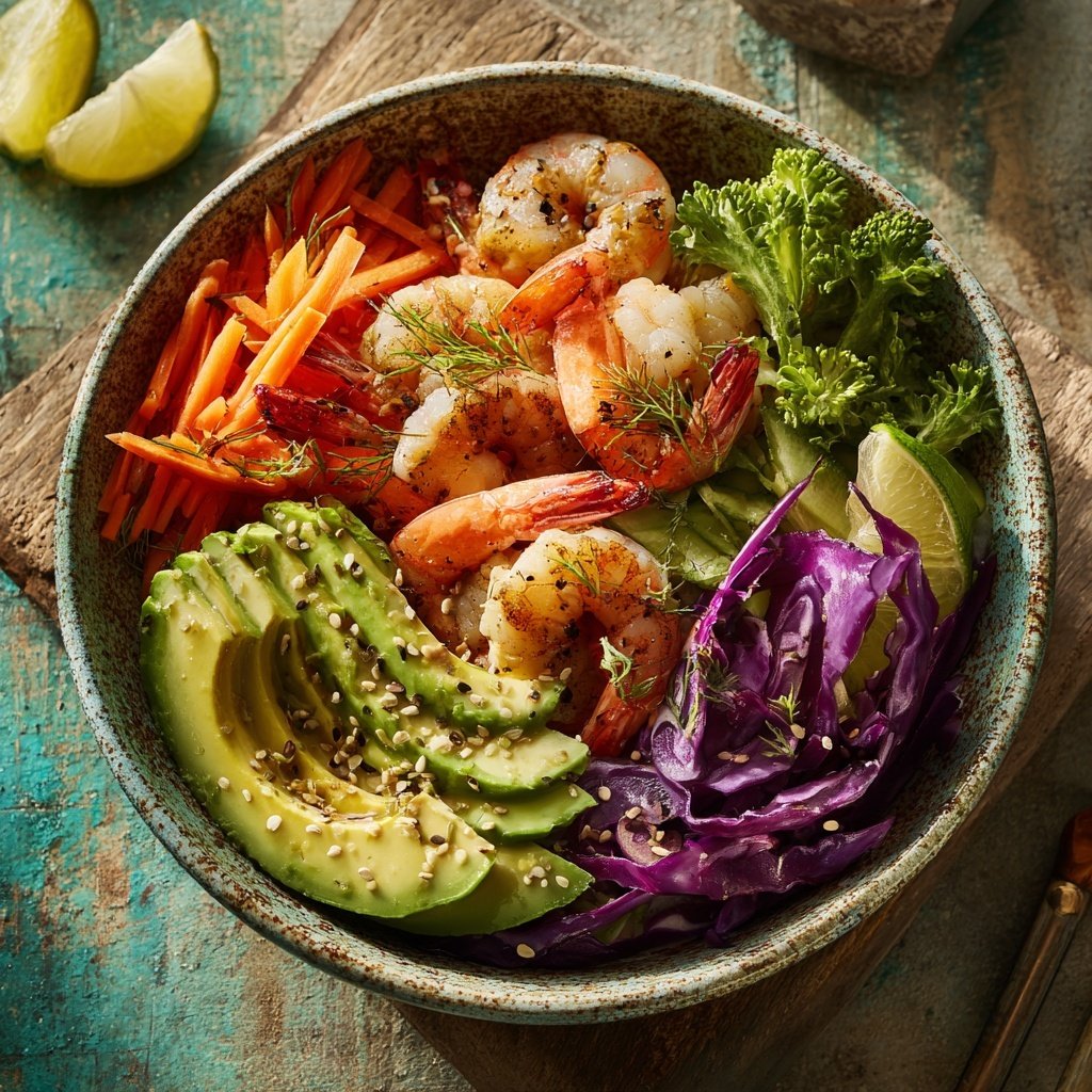 Healthy Shrimp and Avocado Bowl