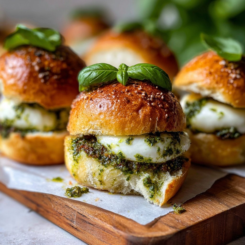 Mini Caprese Sliders with Pesto