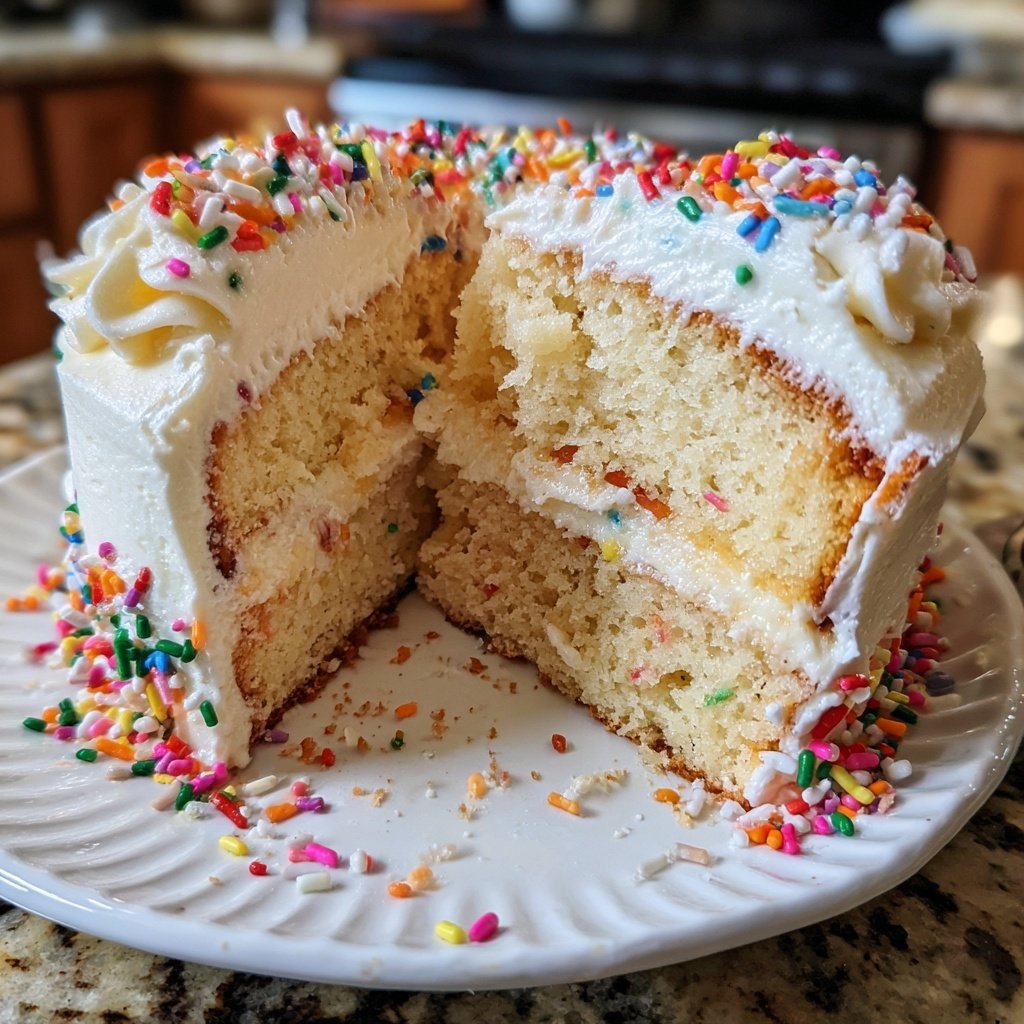 The VERY BEST Homemade Vanilla Cake