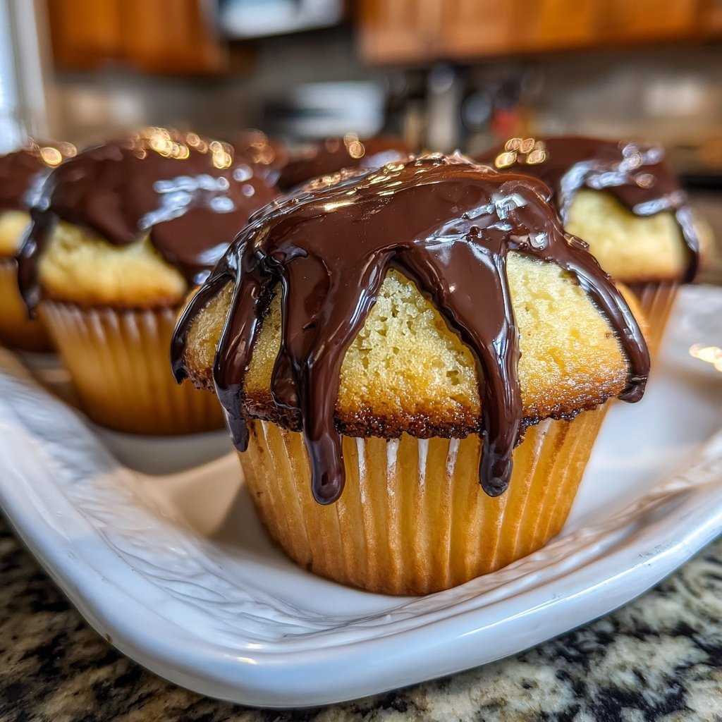 Classic Boston Cream Cupcakes