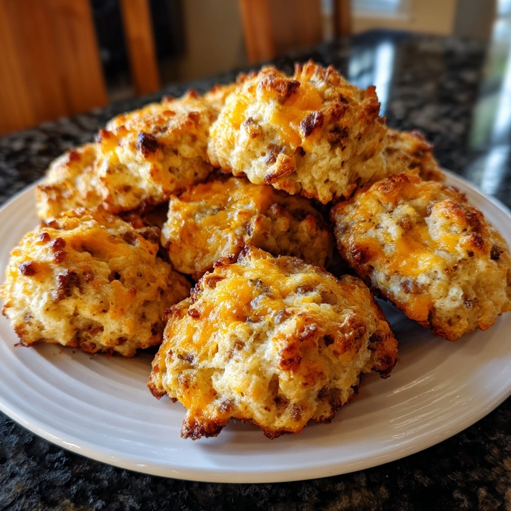 Savory Cheddar Bay Biscuit Sausage Balls