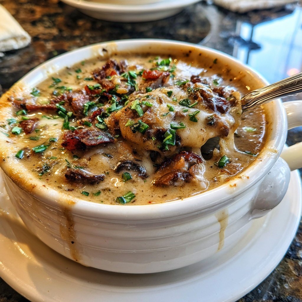 Philly Cheesesteak Soup Provolone Cheese