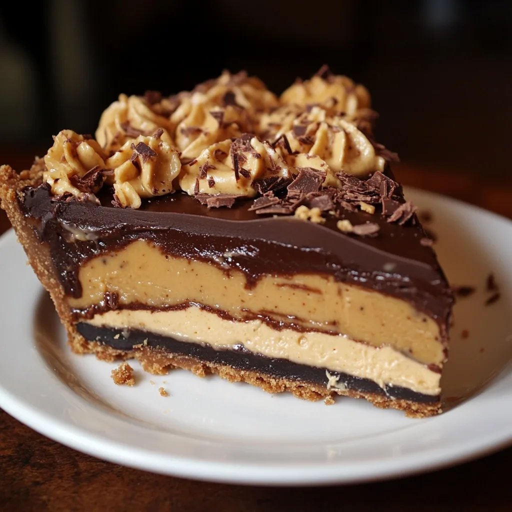 Decadent Layered Chocolate and Peanut Butter Pie