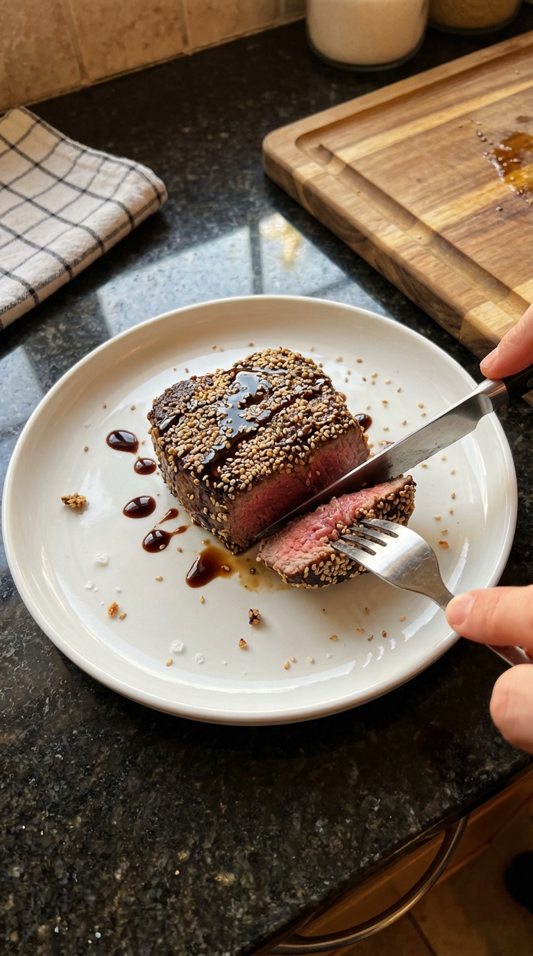 Sesame-Crusted Filet Mignon