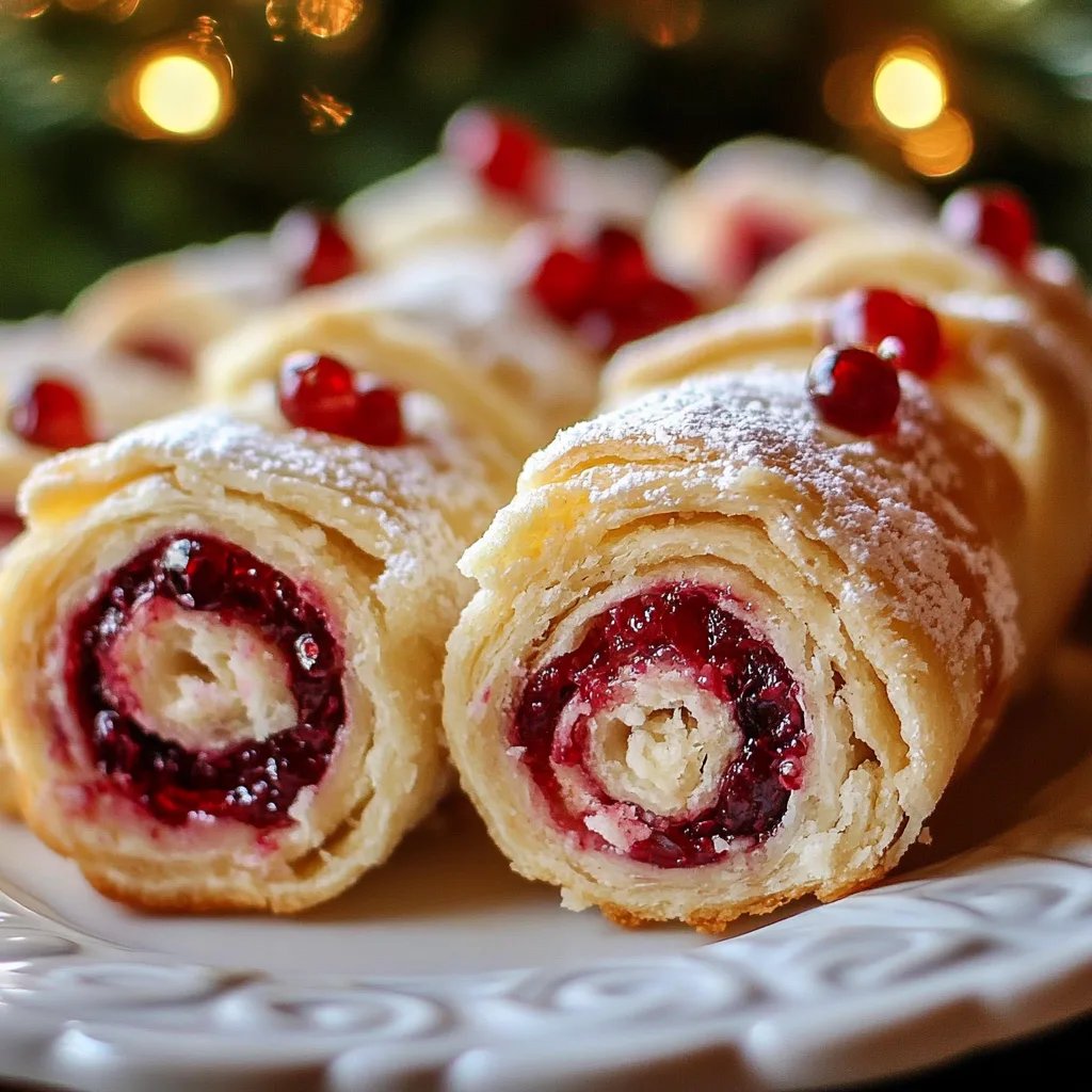 Festive Christmas Cranberry Roll Ups