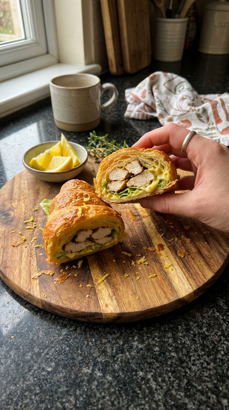 Zesty Lemon Chicken Croissant Wrap