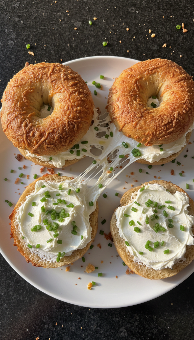 Cheese & Chive Protein Bagels