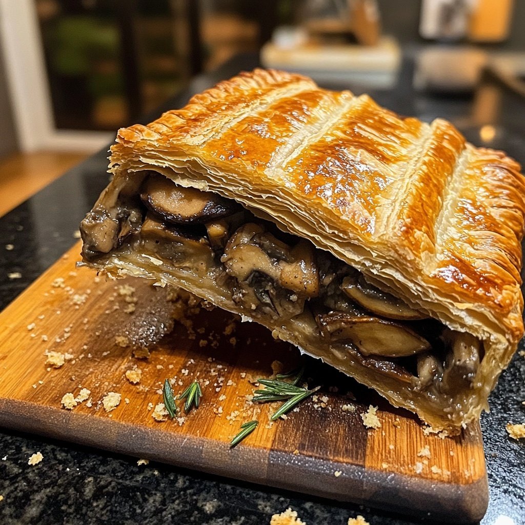 Mushroom Wellington with Rosemary and Pecorino
