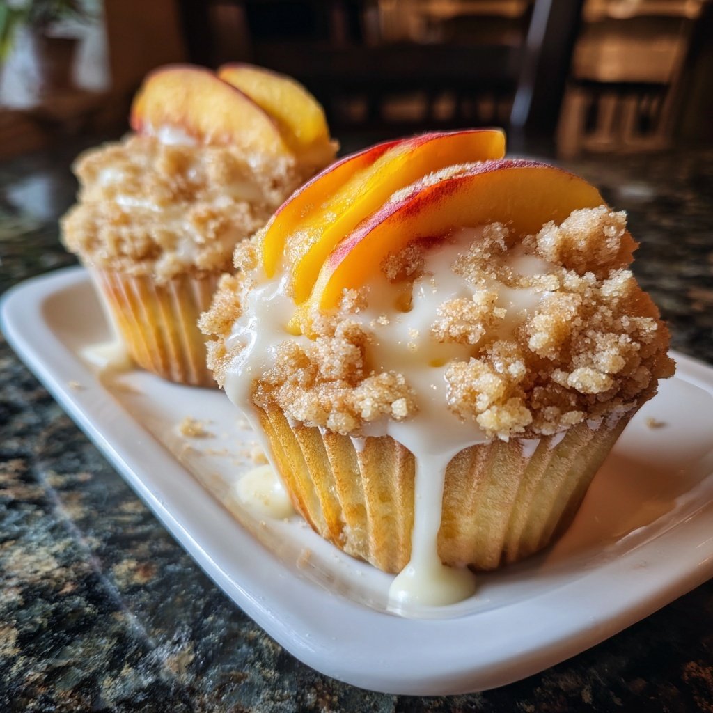 Peach Cobbler Cupcake Delight
