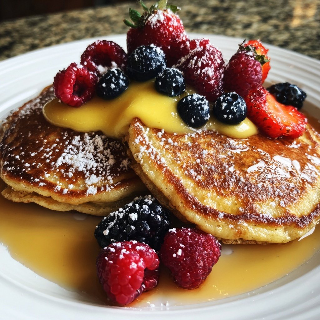 Meyer Lemon Ricotta Pancakes