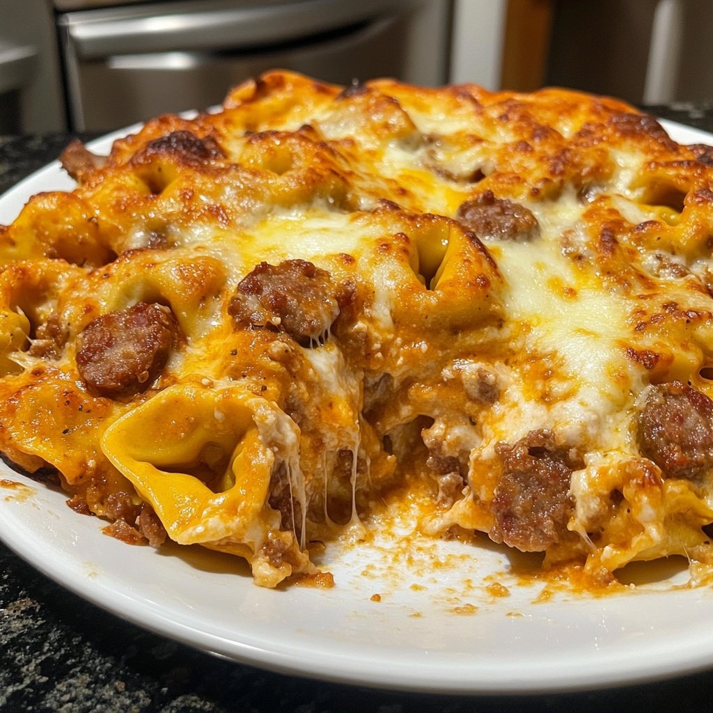 Baked Tortellini with Sausage