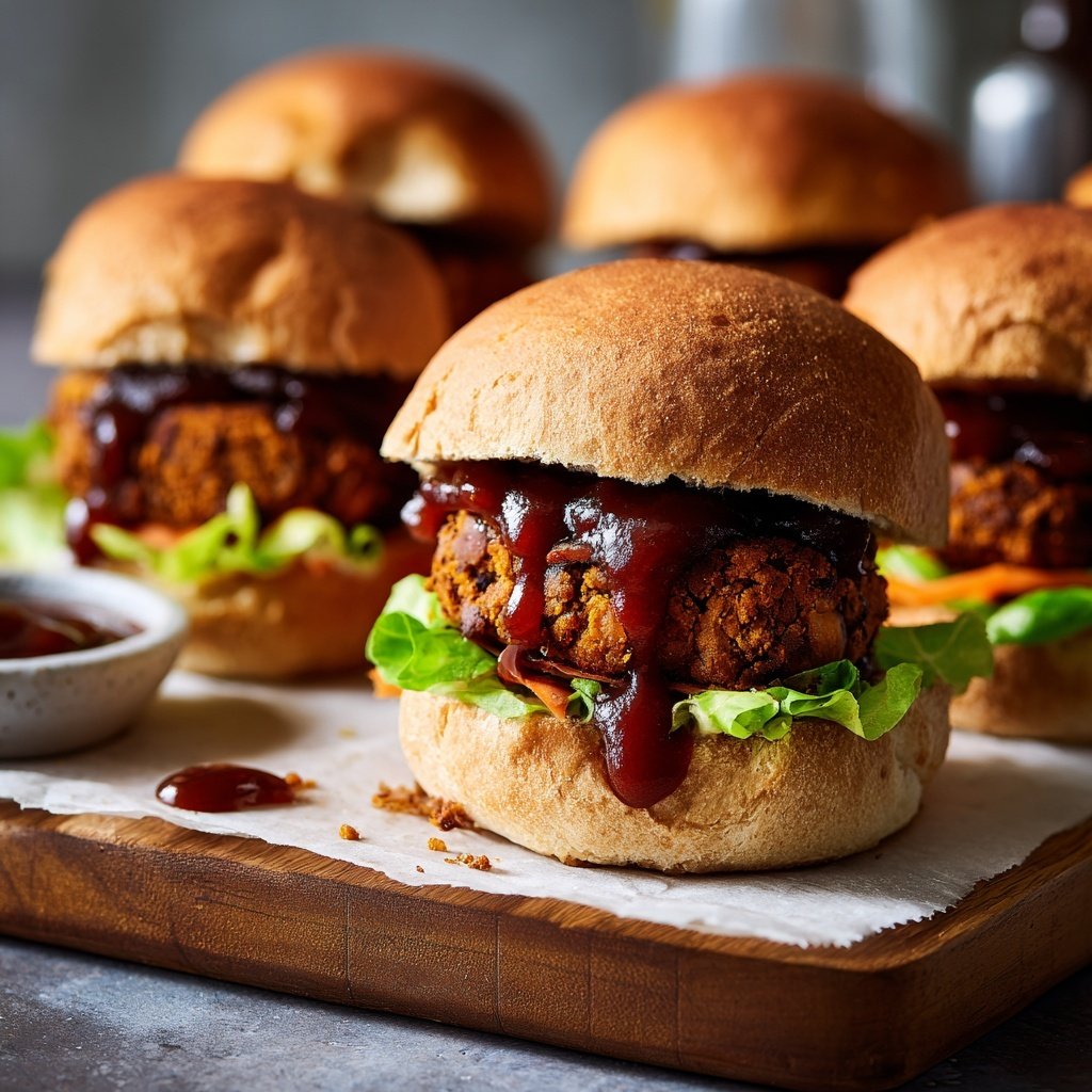 Vegan BBQ Chickpea Sliders