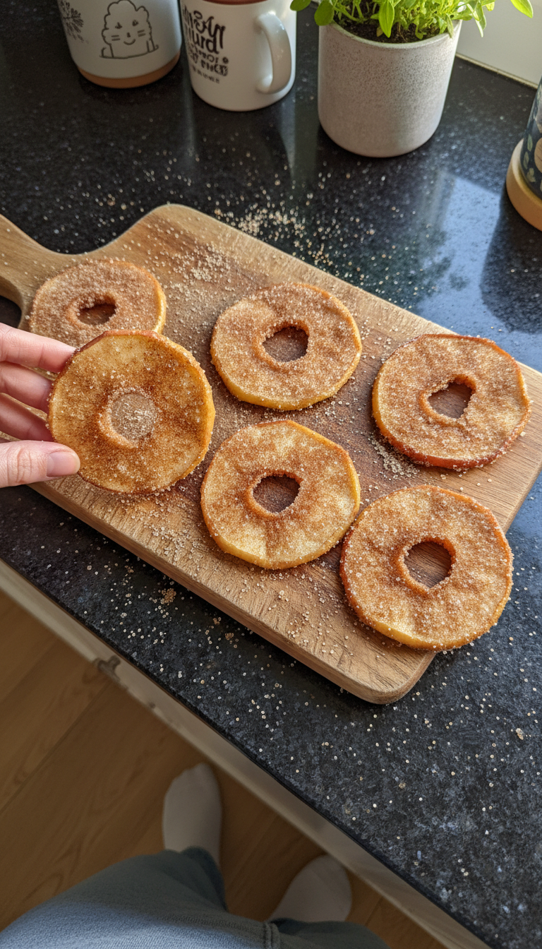 Cinnamon Sugar Candy Apple Rings