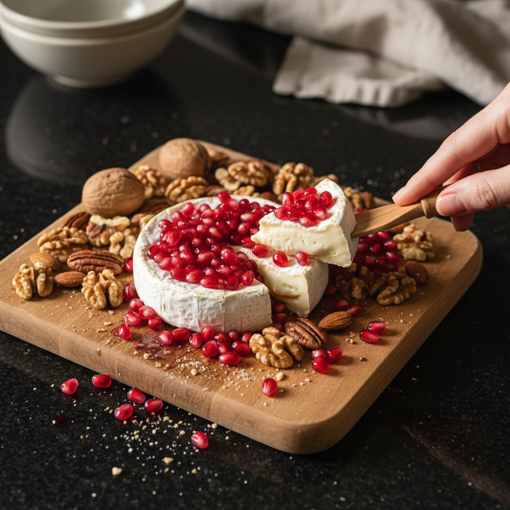 Elegant Pomegranate Cheese Board