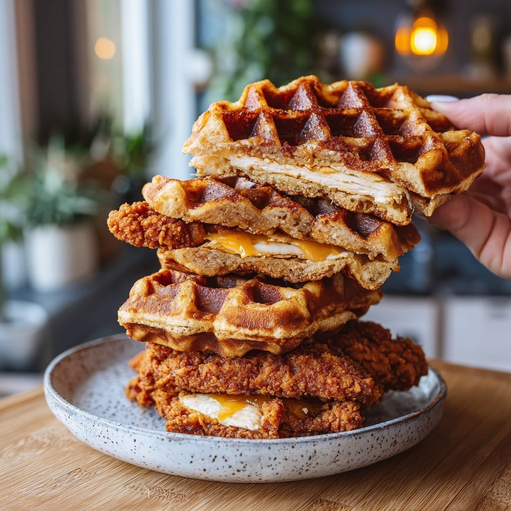 Crispy Chicken and Waffle Sliders