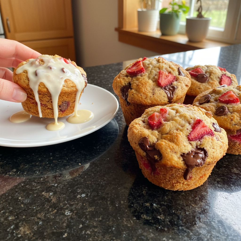 Strawberry Chocolate Chip Muffins